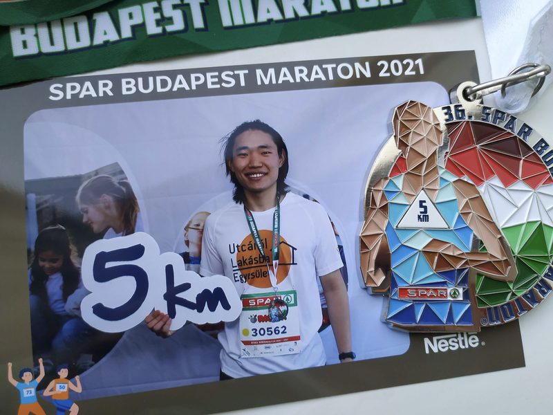 Budapest Marathon 5k finisher medal